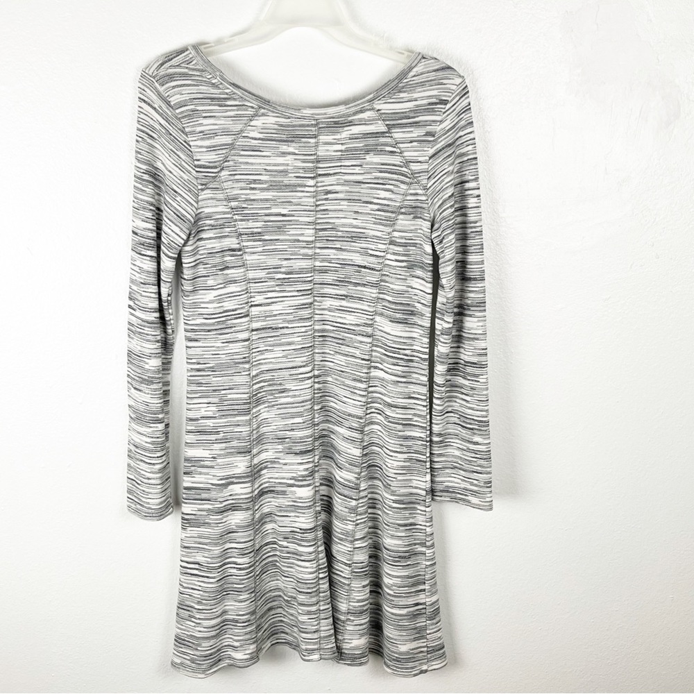 ANTHROPOLOGIE Saturday Sunday Gray Heather Long Sleeves Skater Dress Large Boho - Picture 2 of 9